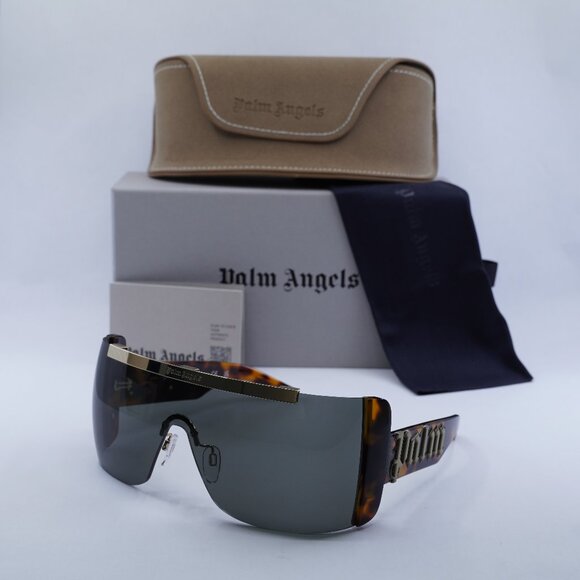 Final Price! Palm Angels PERI032 LOS ANGELES 6007 Havana/Gold Sunglasses - Picture 1 of 12